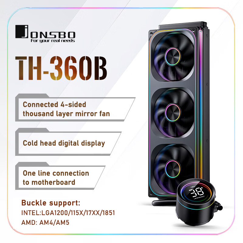 Aio Liquid Cooler - Jonsbo TH-360 AIO CPU Sıvı Soğutma
